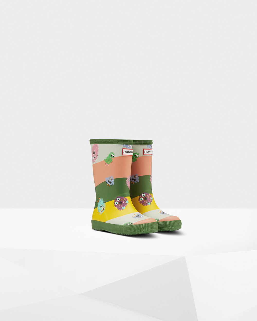 Botas De Agua Original First Classic Scribble Print Hunter Niños - Verdes - 280635FAD